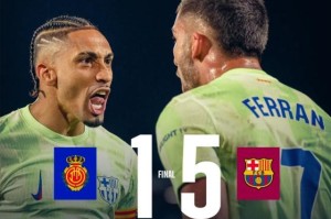 开云网页-【西甲】拉菲双响德容传射，巴萨5比1大胜马洛卡